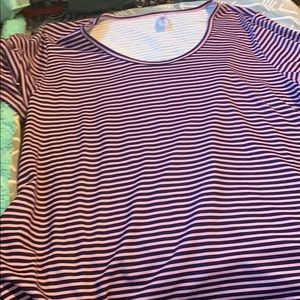 Purple stripe perfect T Medium NWT